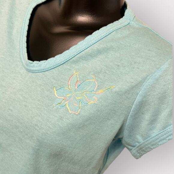 Elizabeth Adams Sport NEW VINTAGE Single Stitch Tee sz M Pastel Embroidery Shirt - Picture 4 of 8